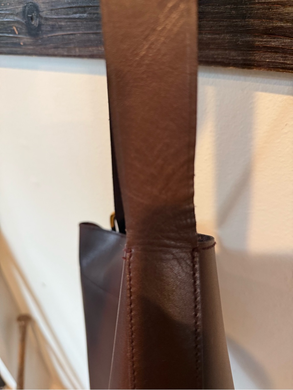 Madewell Smooth Leather Bucket Tote in Dark Brown - Picture 5 of 7